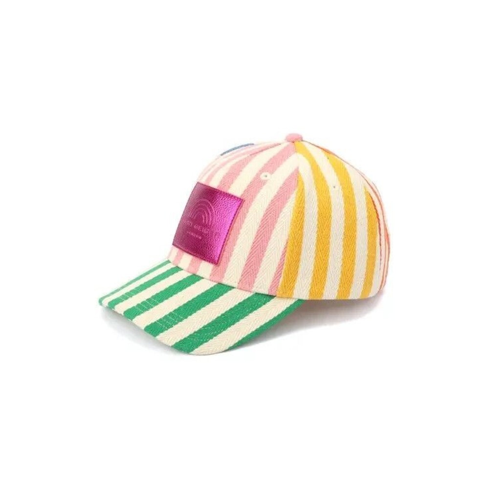Kurt Geiger London Women's Mixed Stripes Southbank Baseball Cap Rainbow One Size - Picture 2 of 11